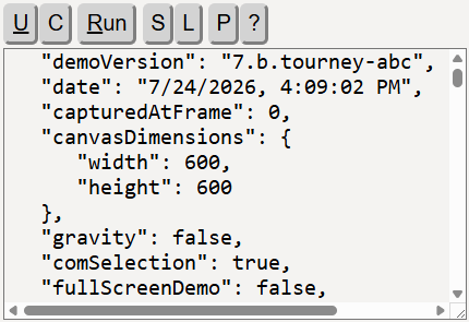 Capture controls: U, C, Run, S, L, P buttons and the capture text area